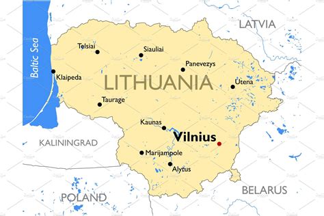 Lithuania map | Illustrator Graphics ~ Creative Market