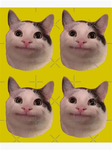 Smiling Cat Beluga Discord Pfp Thug Life Metal Print By Stickiii