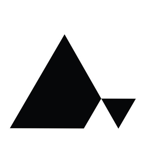 Black And White Geometric Triangle Minimalist Shapes Black And White