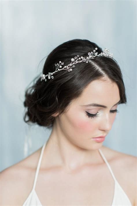Crystal Hair Vine Silver Crystal Crown Twig Headband Bridal
