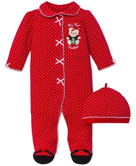 Little Me Boutique My First Christmas Girl Bear Footie 2400