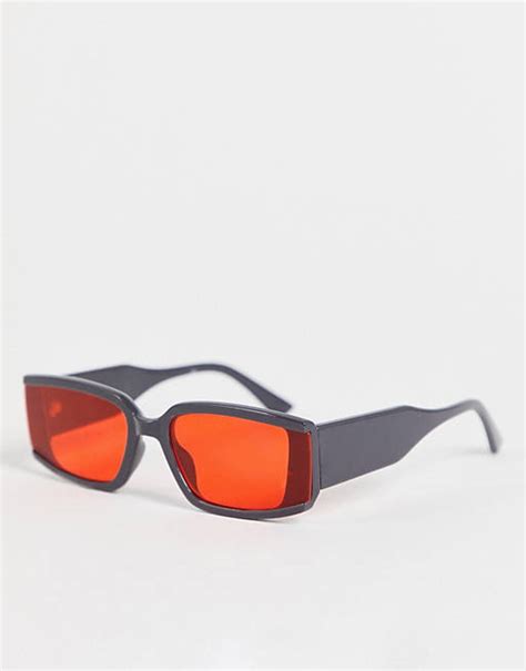 Gafas De Sol Con Lentes Naranjas Y Montura Gruesa De Madein Asos