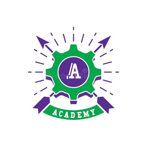 Academy Logo Element Vector Illustration Decorative Design Stock