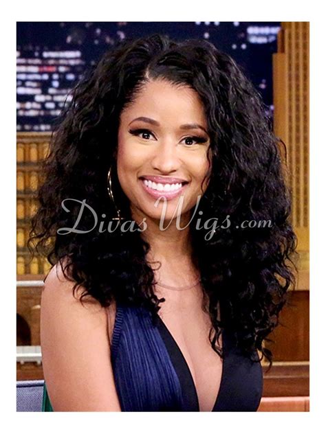 Nicki minaj's new black hair — love or loathe? Nicki Minaj Inspired Shoulder Length Curly Full Lace Human ...