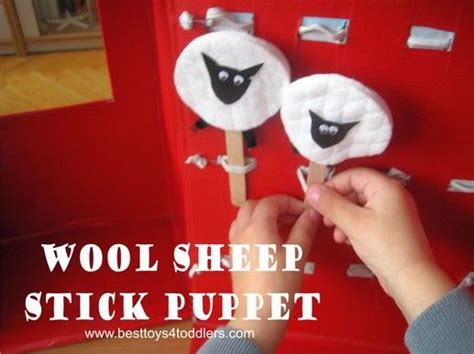 Diy Sheep Stick Puppet Puppets Sheep Nursery Sheep
