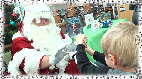 Max Meets Santa Claus For The First Time At The Library Youtube