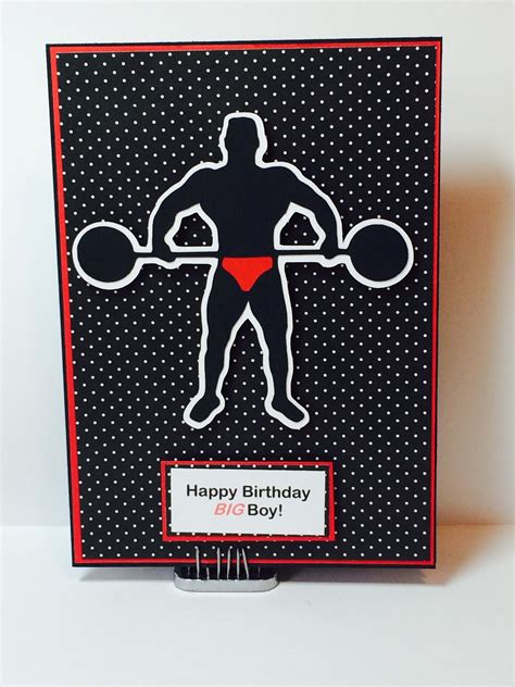 Happy Birthday Weightlifter Body Builder Card Birthday Cards For Men