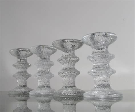 Iittala Festivo Glass Candle Holders By Timo Sarpaneva 94324