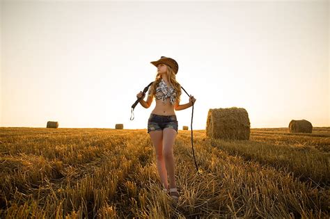 Whip Cowgirl Hay Sexy Hat Outdoors Cowgirl Hd Wallpaper Peakpx