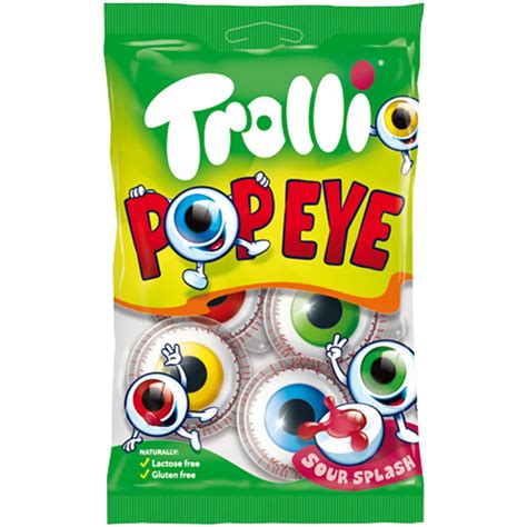 Trolli Pop Eye Sour Jelly Filled Gummi Eyes 265oz 75g Poppin Candy