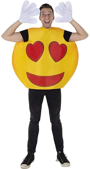Adult Hearts Smiley Emoji Costume