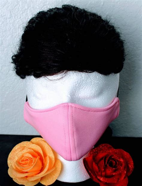 Bright Pink Facemask With Filter Pocket Double Layered Etsy