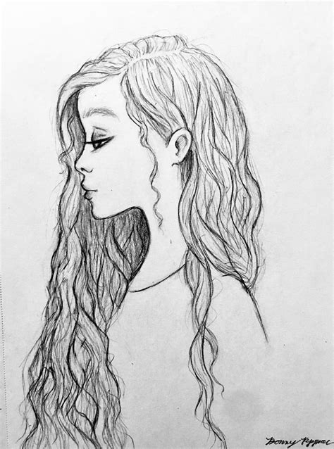 Drawings Of Girls With Long Hair Long Hair