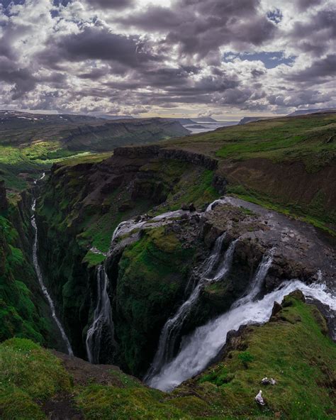 Incredible View From The Top Of Glymur The Formerly Tallest Waterfall