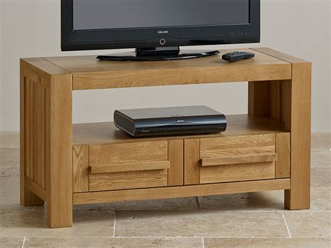 Fresco Natural Solid Oak 2 Drawer Tv Cabinet Lounge Furniture