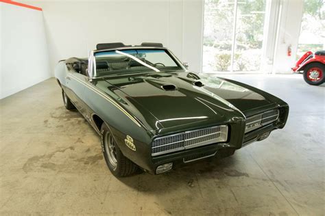 1969 Pontiac Gto 66273 Miles Midnight Green Metallic Convertible For