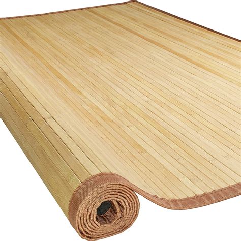 Queensell Bamboo Area Rug Carpet Indoor Outdoor 5 X 8 100 Natural