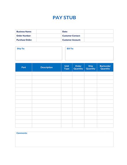 Basic Pay Stub Template Download 239 Sheets In Word Excel Pages