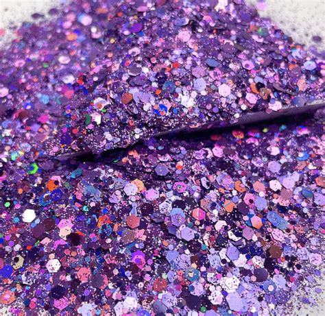 Violet Holographic Chunky Glitter Mix 40g Resin Supplies South Africa