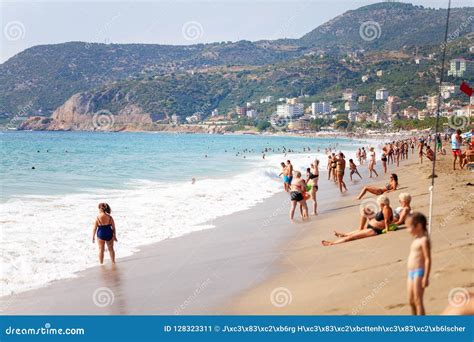 People Enjoys A Sunny Day On Antalya Beach Editorial Photo Image Of Beautiful Mediterranean