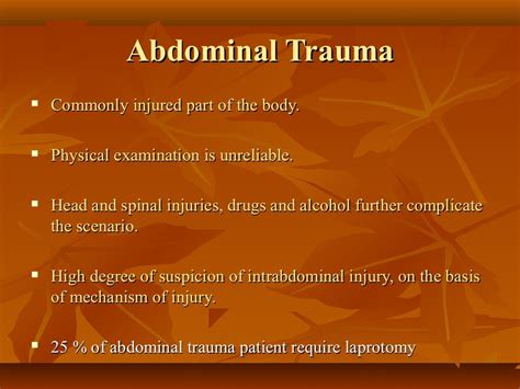 Management Of Abdominal Traumappt1