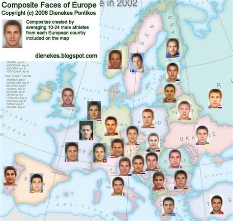 A Map Shows The Faces Of People In Europe From To And Has