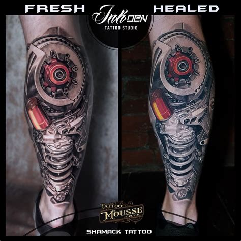 Fresh Healed Shot Of This Awesome Bio Mechanical Leg Piece Done By