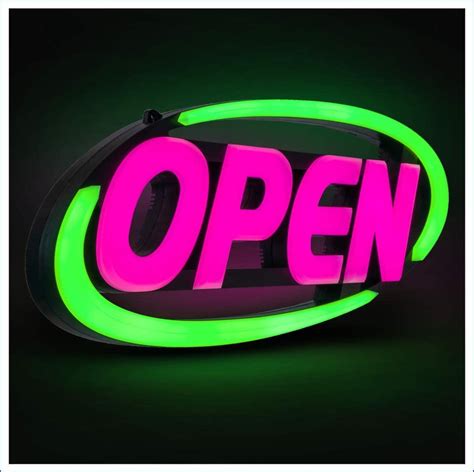 Green Light Innovations 64 Neon Open Sign 15×32 Inch Open Sign