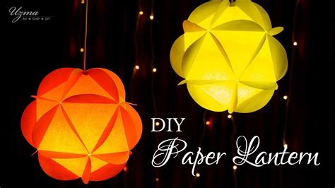 Diy Diwali Decoration Ideas Paper Lantern Round Paper Ball Youtube