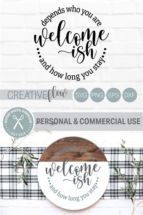 Welcome Ish Svg Farmhouse Welcome Sign Svg Front Door Decor Etsy