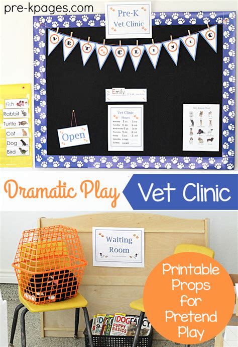 Dramatic Play Veterinarians Office Printables