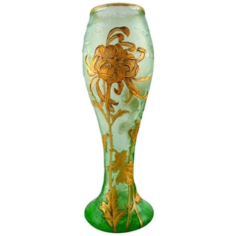 Large Art Nouveau Vase In Mouth Blown Art Glass Montjoye France 1880s For Sale At Pamono