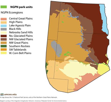 Northern Great Plains Network National Park Service Units Map Media