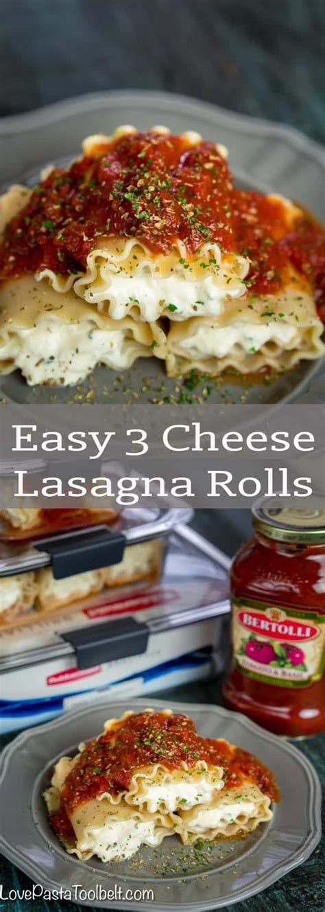 Easy 3 Cheese Lasagna Rolls Meal Prep Easy Dinner Ideas