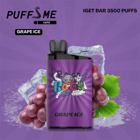 Buy Iget Bar 3500 Puffs Grape Ice Online Puffsme
