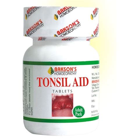 Buy Bakson Tonsil Aid Tablets 75tab At Best Price Homoeobazaar