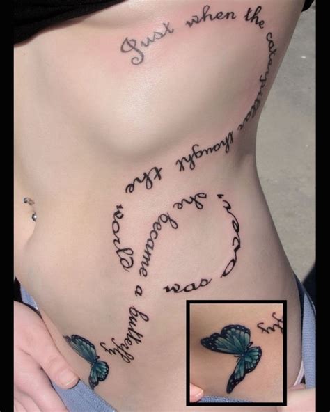 Caterpillar to butterfly process tattoo. Just when the caterpillar thought the world was over she ...