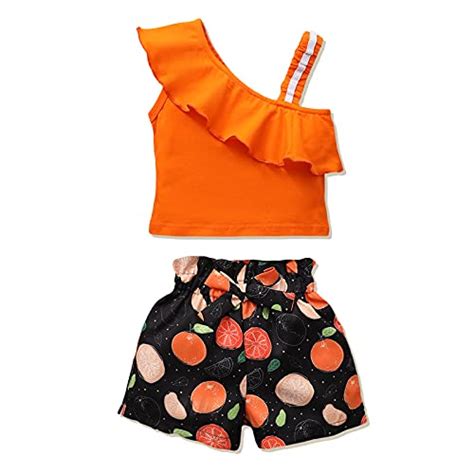 Conjunto De Ropa De Verano Para Niñas Pequeñas 12m 5t Con Vol