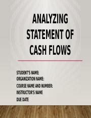 Analyzing Statement Of Cash Flows Pptx ANALYZING STATEMENT OF CASH