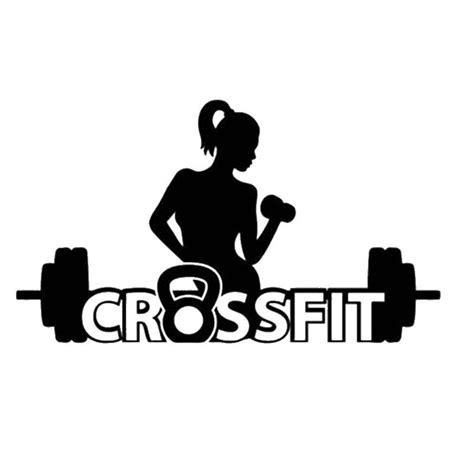 Gym Sticker Fitness Girl Crossfit Barbell Decal Body Building Posters