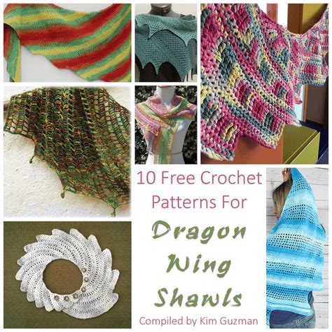 10 Free Crochet Patterns For Dragon Wing Shawls Crochetkim™