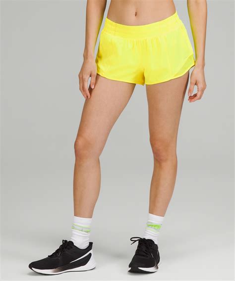 Lululemon Hotty Hot Low Rise Lined Shorts 2 5 In Highlight Yellow