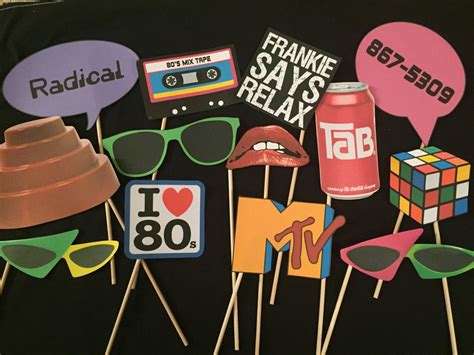 80s Themed Photo Booth Props By Igotmadprops On Etsy