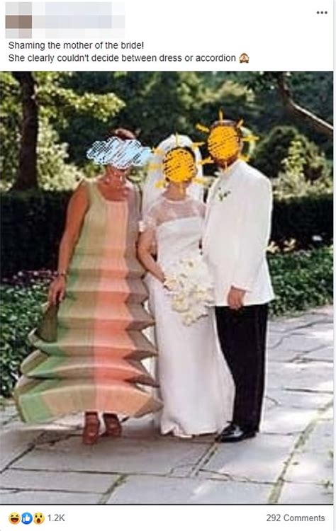 Mother Of The Bride Is Mocked For Wearing A Bizarre Accordion Shaped