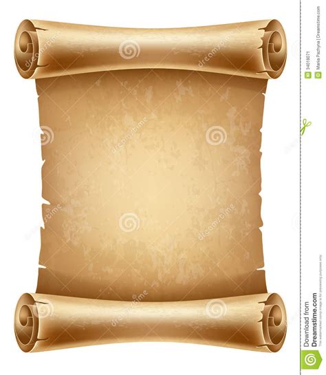 Scroll paper stock vector. Illustration of brown, blank - 34018071