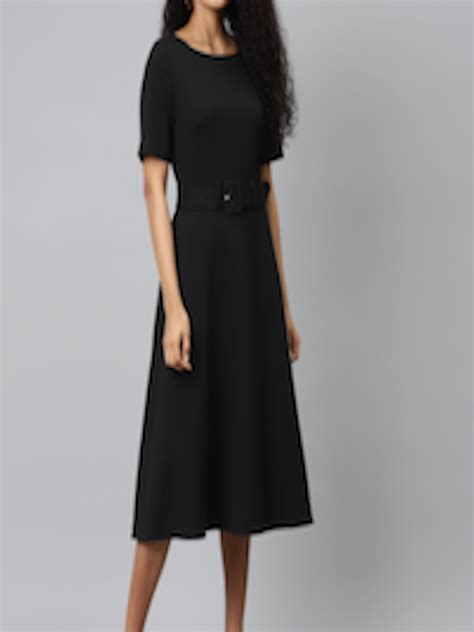 Buy Marks And Spencer Women Black Solid A Line Dress Dresses For Women