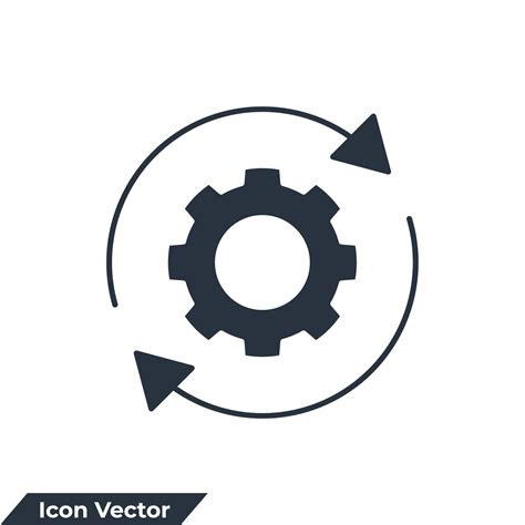 Process Management Icon Logo Vector Illustration Optimization Symbol