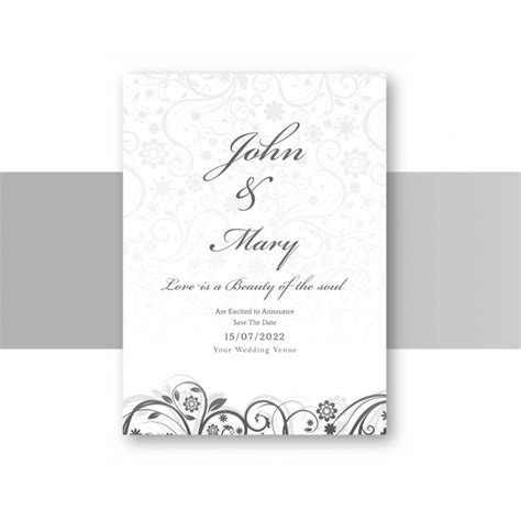 Abstract Stylish Wedding Invitation Card Free Vector