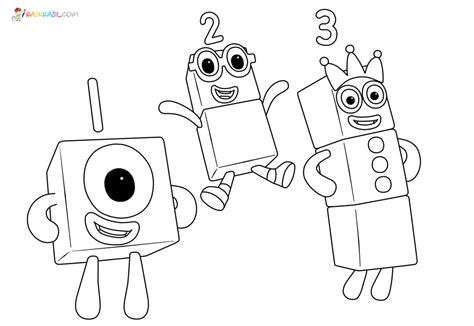 Number Blocks Coloring Pages 8 Coloring Pages