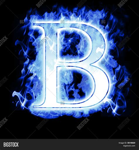 Icy Blue Hot Burning Letter High Image And Photo Bigstock